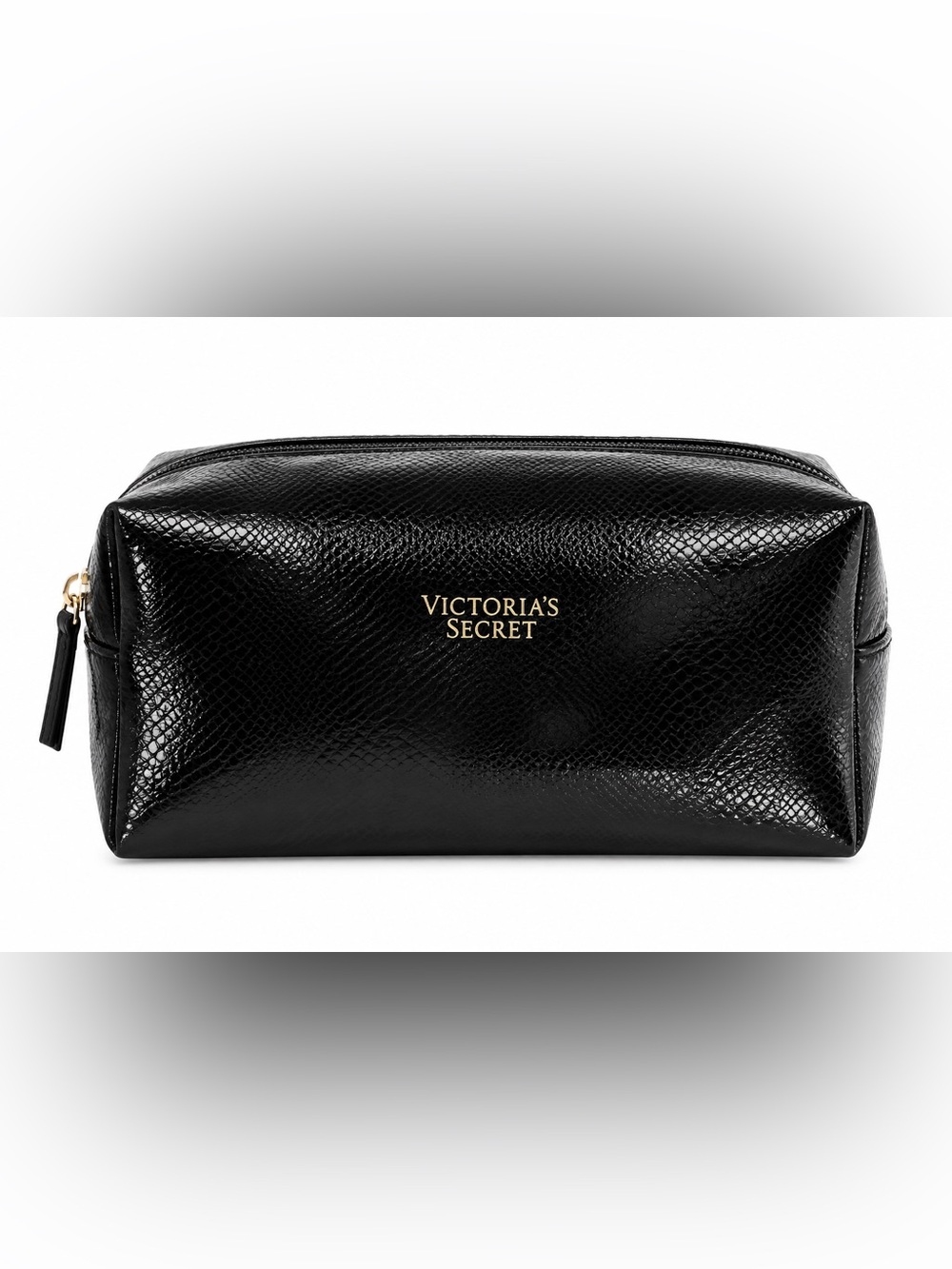 Victoria’s Secret Black Makeup Cosmetic Travel Bag Zip Pouch NWOT